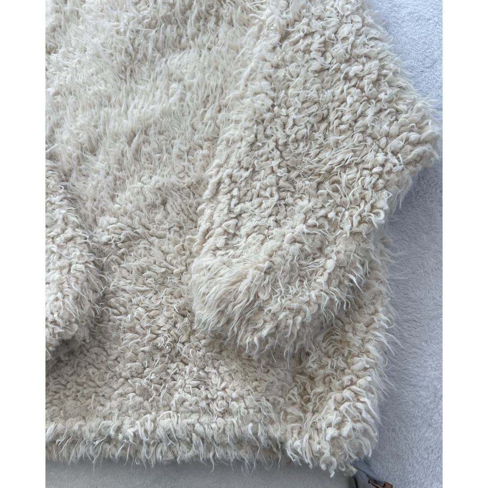 FREE‎ PEOPLE Mountain Peak Fluffy Pullover 1/4 zip White XS - Picture 16 of 16